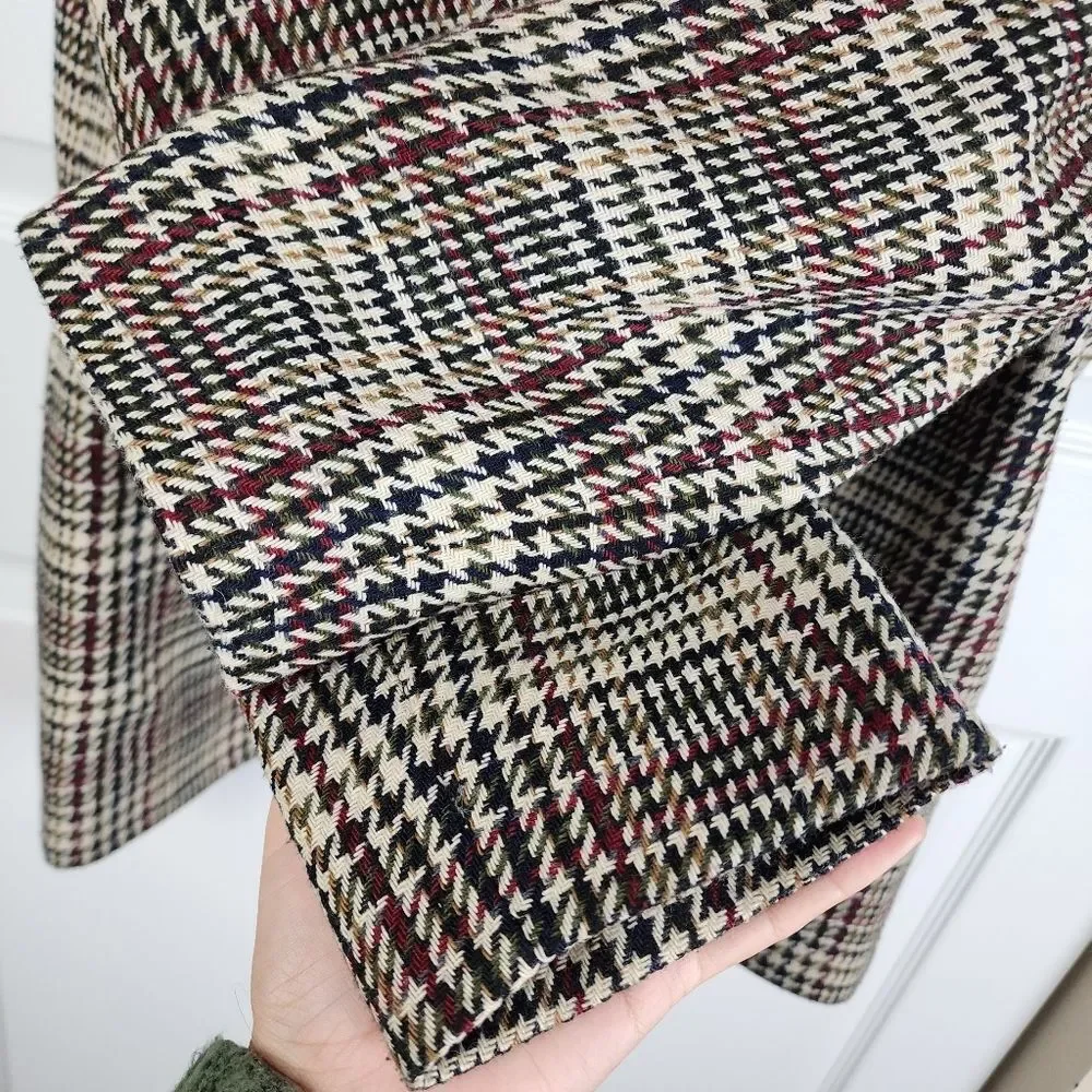 Sag Harbor Plaid Blazer Wool Blend Houndstooth Eclectic Grandpa Jacket Size 14 - Picture 5 of 16